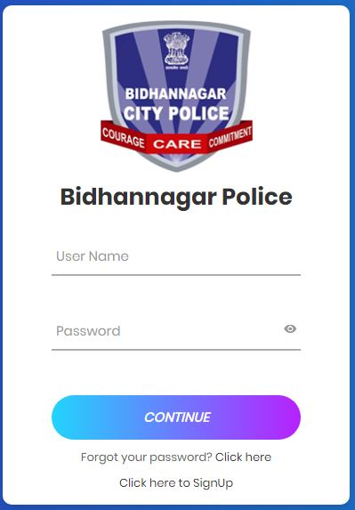 Bidannagar City Police Registration