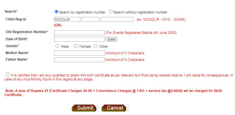 EDMC Birth Certificate Search by Registration Number