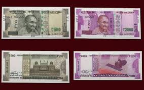 Rs. 500 and Rs. 2000 new currency notes in India
